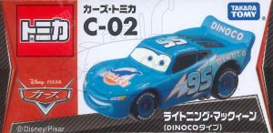 TD Disney Cars Tomica C-02 Lightning McQueen-Dinoco