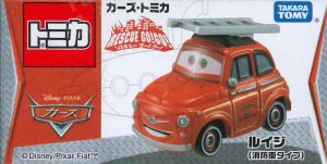 TD Disney Cars Tomica-Rescue Go Go! Ruigi (Fire Engine Type)