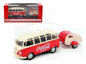 VH Coke Diecast 1:43 1962 VW Samba Bus w/ Trailer